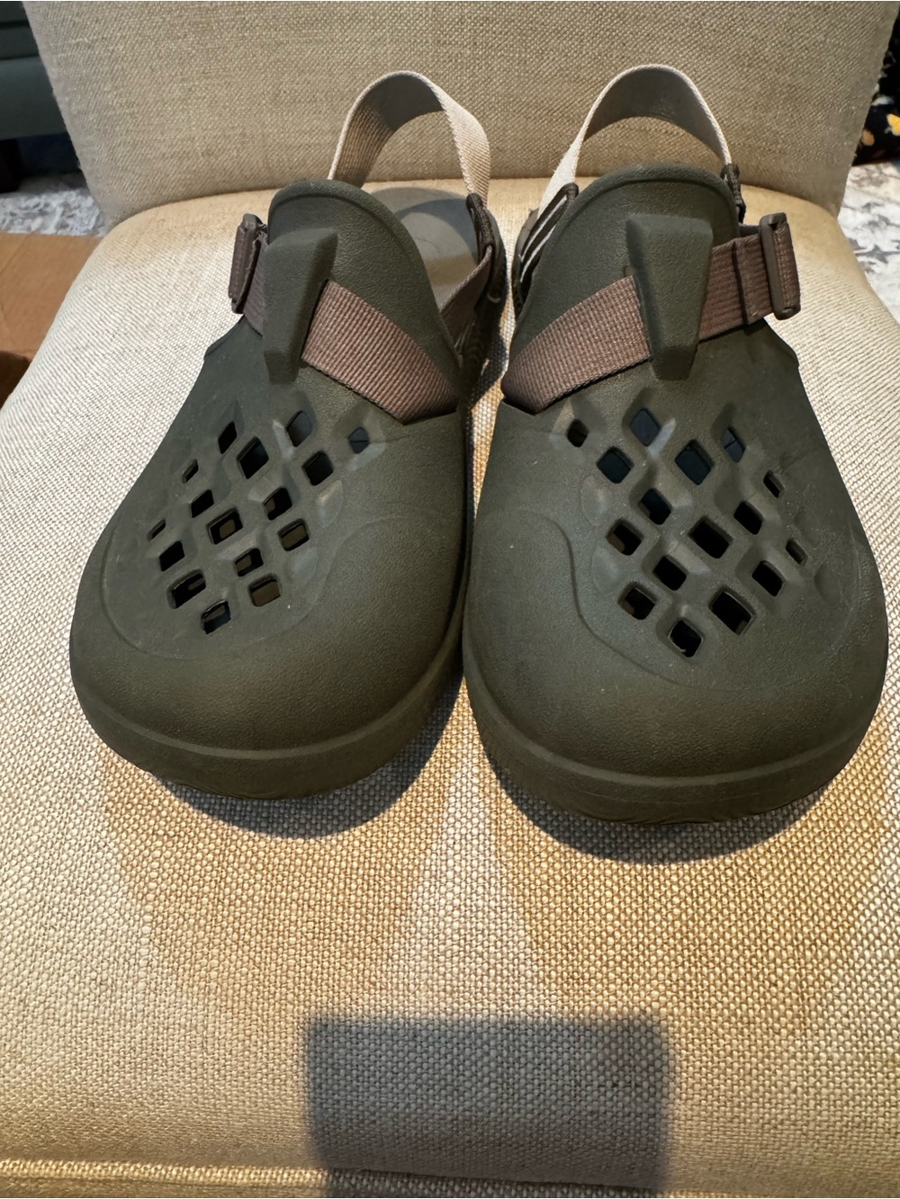 Chaco Men’s Olive Green Brown Slingback Sandals